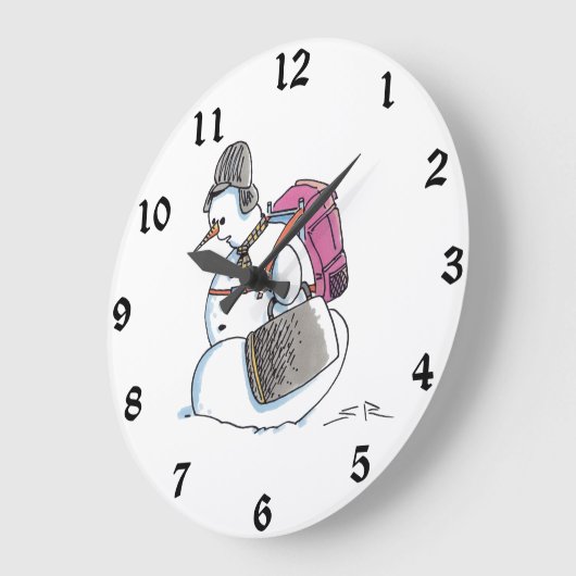 Snowpack Snowman horloge murale (Angle)