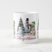 SnowPals Merry-kerstrood script Extra Grote Beker (Voorkant)