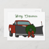 Snowplow met kerstmis, aangepaste slopend briefkaart (Voorkant / Achterkant)