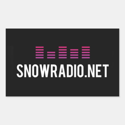 SNOWRADIO-Sticker Rechthoekige Sticker (Voorkant)