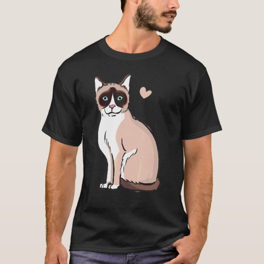 Snowshoe Cat Funny T-shirt (Voorkant)