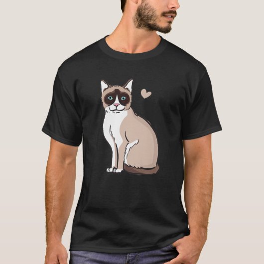 Snowshoe Cat Funny T-shirt (Voorkant)