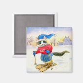 Snowshoe Cat Magnet Magneet (Voorkant / Achterkant)