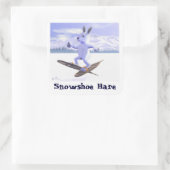 Snowshoe Hare Vierkante Sticker (Tas)