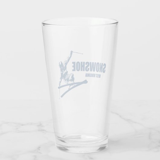 Snowshoe Mountain West Virginia Skier Glas (Achterkant)
