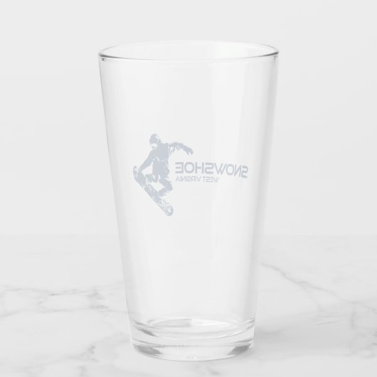 Snowshoe Mountain West Virginia Snowboarder Glas (Achterkant)