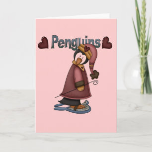 Snowshoe Penguin T-shirts en cadeaus Feestdagen Kaart