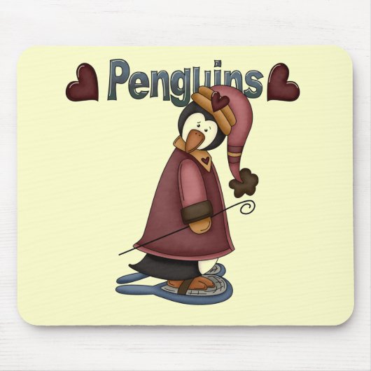 Snowshoe Penguin T-shirts en cadeaus Muismat (Voorkant)