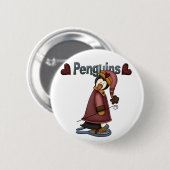 Snowshoe Penguin T-shirts en cadeautjes Ronde Button 5,7 Cm (Voorkant /achterkant)