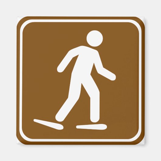 Snowshoe Trail Snelweg bord Magneet (Voorkant)