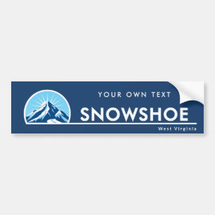 Snowshoe West Virginia bergskigebied Bumpersticker