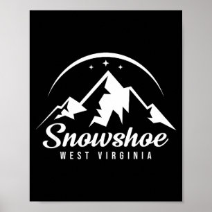 Snowshoe west virginia skigebied skiën poster