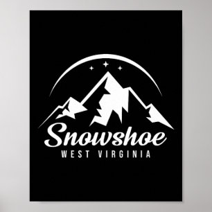 Snowshoe West Virginia Skigebied Skiën Snowboarden Poster