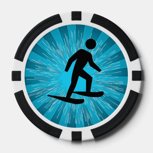 Snowshoeing  poker chips (Voorkant)