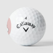 Snowwoman rose Callaway Supersoft balles de golf 3 (Logo)