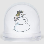 Snowwoman snow globe sneeuwbol (Achterkant)