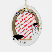 Snowy Afstuderen foto Lijst Keramisch Ornament (Rechts)