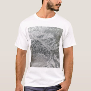 Snowy and hazy central Russia toont de Ob Ri T-shirt