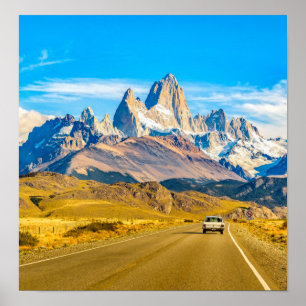 Snowy Andes Mountains, El Chalten, Argentinië Poster
