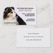 Snowy Australian Shepherd Breeder Visitekaartjes (Voorkant / Achterkant)