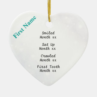 Snowy Baby's eerste kerstboomversiering Keramisch Ornament