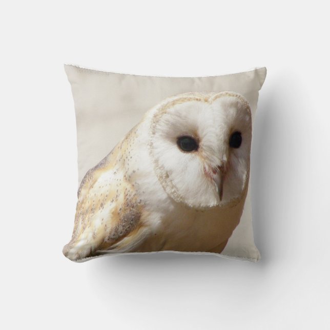 Snowy Barn Owl Pillow Kussen (Voorkant)