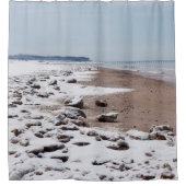Snowy Beach Shower Curtain Douchegordijn (Voorkant)