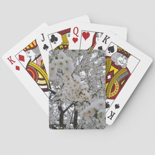 Snowy Blossom Playing Cards Pokerkaarten (Achterkant)