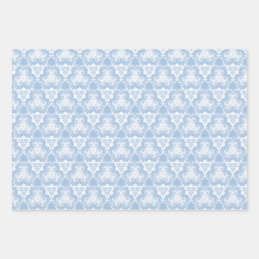 Snowy Blue Swirl Inpakpapier Vel (Voorkant 2)