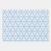 Snowy Blue Swirl Inpakpapier Vel (Voorkant)