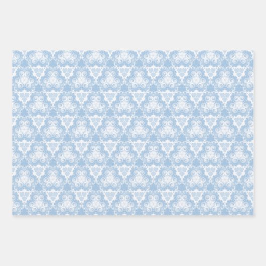 Snowy Blue Swirl Inpakpapier Vel (Voorkant)