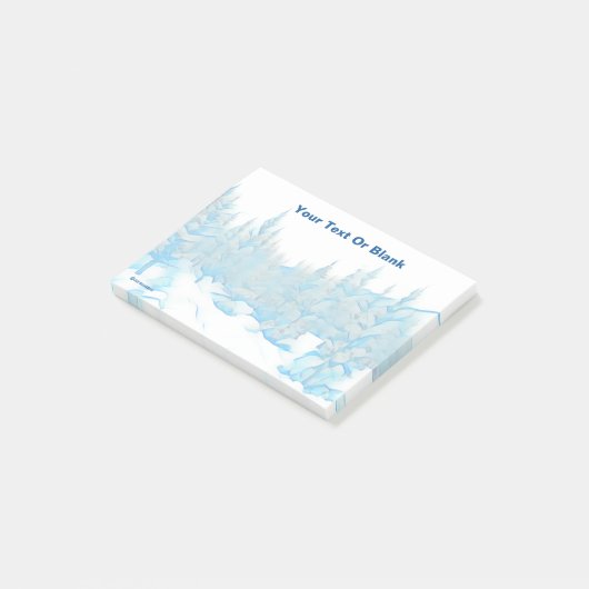 Snowy Blue Trees Post-it® Notes (Schuin)
