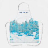 Snowy Blue Trees Schort (Voorkant)