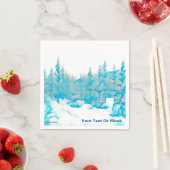 Snowy Blue Trees Servet (Insitu)