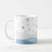 Snowy Blue Winter Landscape Mug (Gauche)
