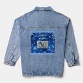 Snowy Bluebird Notecard Denim Jacket (Achterkant)