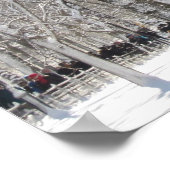 Snowy-bomen in Central Park Poster (Hoek)