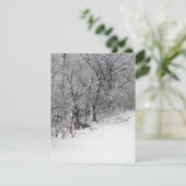 Snowy Bossen Uitnodiging (Staand voorkant)