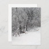 Snowy Bossen Uitnodiging (Voorkant / Achterkant)