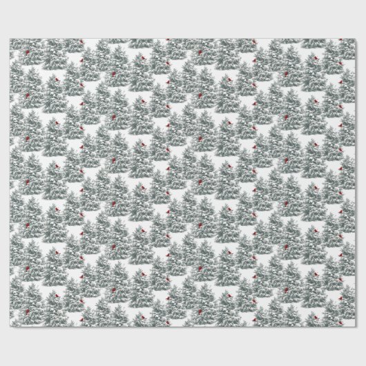 Snowy Branches Cadeaupapier (Vlak)