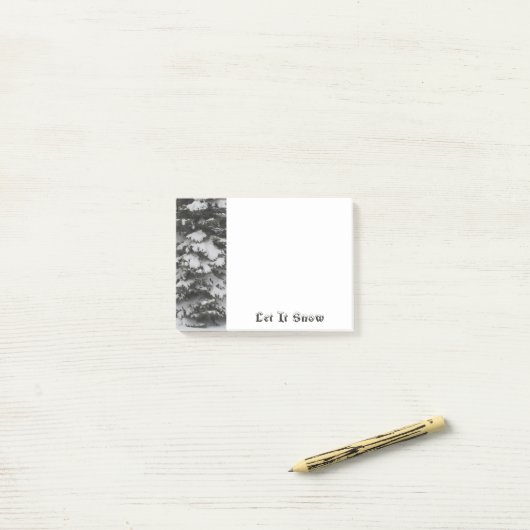 Snowy Branches Post-it® notes (Op bureau)