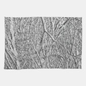 Snowy Branches Theedoek (Horizontaal)