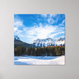 Snowy Brenta Dolomites - Alpen Canvas Afdruk