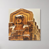 Snowy Bridge-beeld Canvas Afdruk (Voorkant)