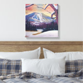Snowy Burke Mountain Canvas Afdruk (Insitu (Slaapkamer))