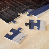 SNOWY CABIN SCENE JIGSAW PUZZLE LEGPUZZEL (Zijkant)