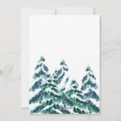 Snowy Cabin Uitnodiging (Achterkant)