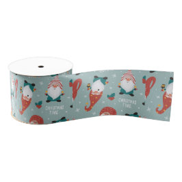 Snowy Christmas Aesthetic Pattern- Winter Design Grosgrain Lint
