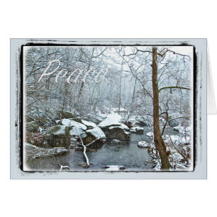 Snowy Christmas Creek - Paix - Carte de voeux