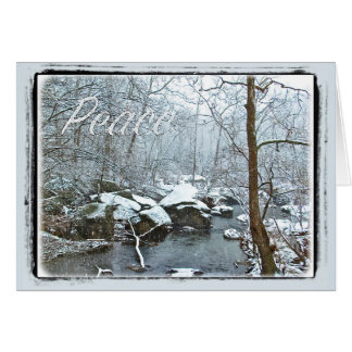 Snowy Christmas Creek - Paix - Carte de voeux